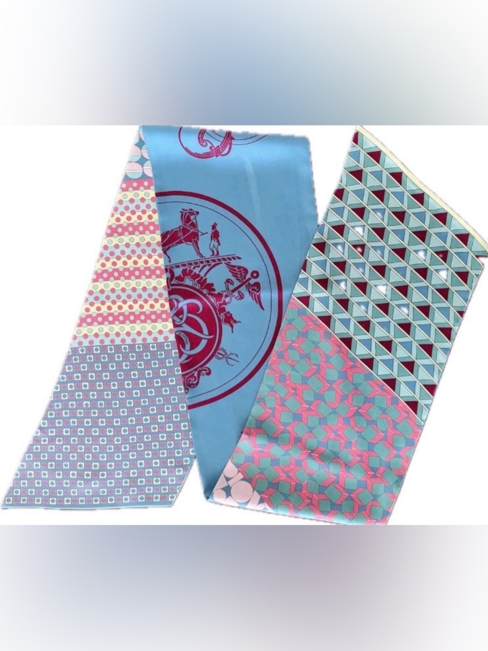 HERMES Maxi Twilly EX-LIBRIS EN CRAVATES Scarf
